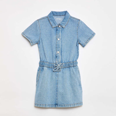 Denim Jumpsuit Dress BLUE
