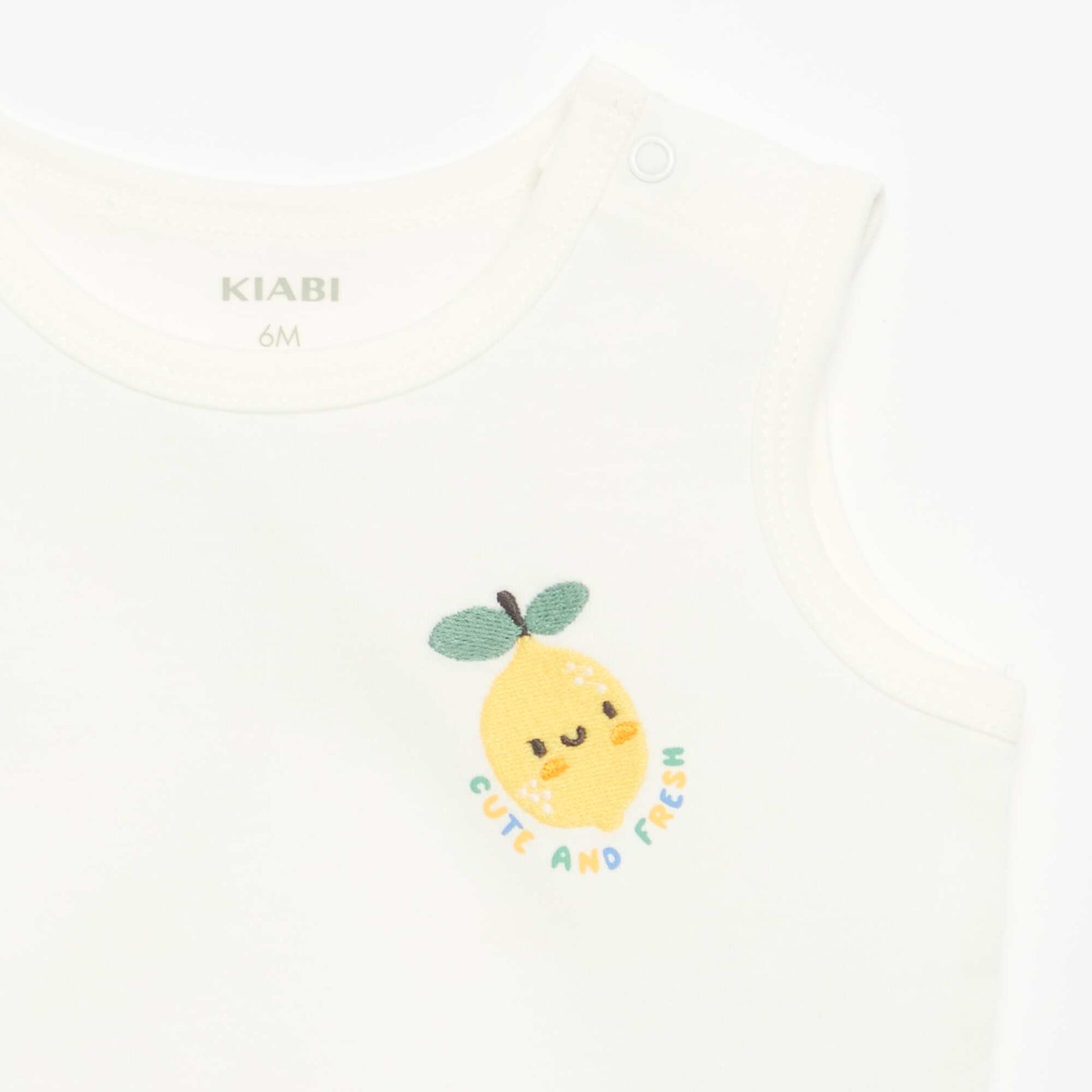 Tank Top with Chest Patch WHITE