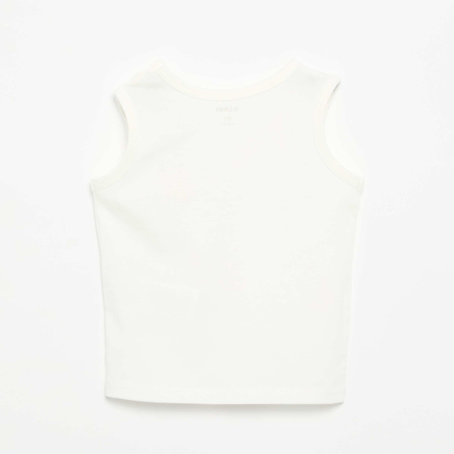 Tank Top with Chest Patch WHITE
