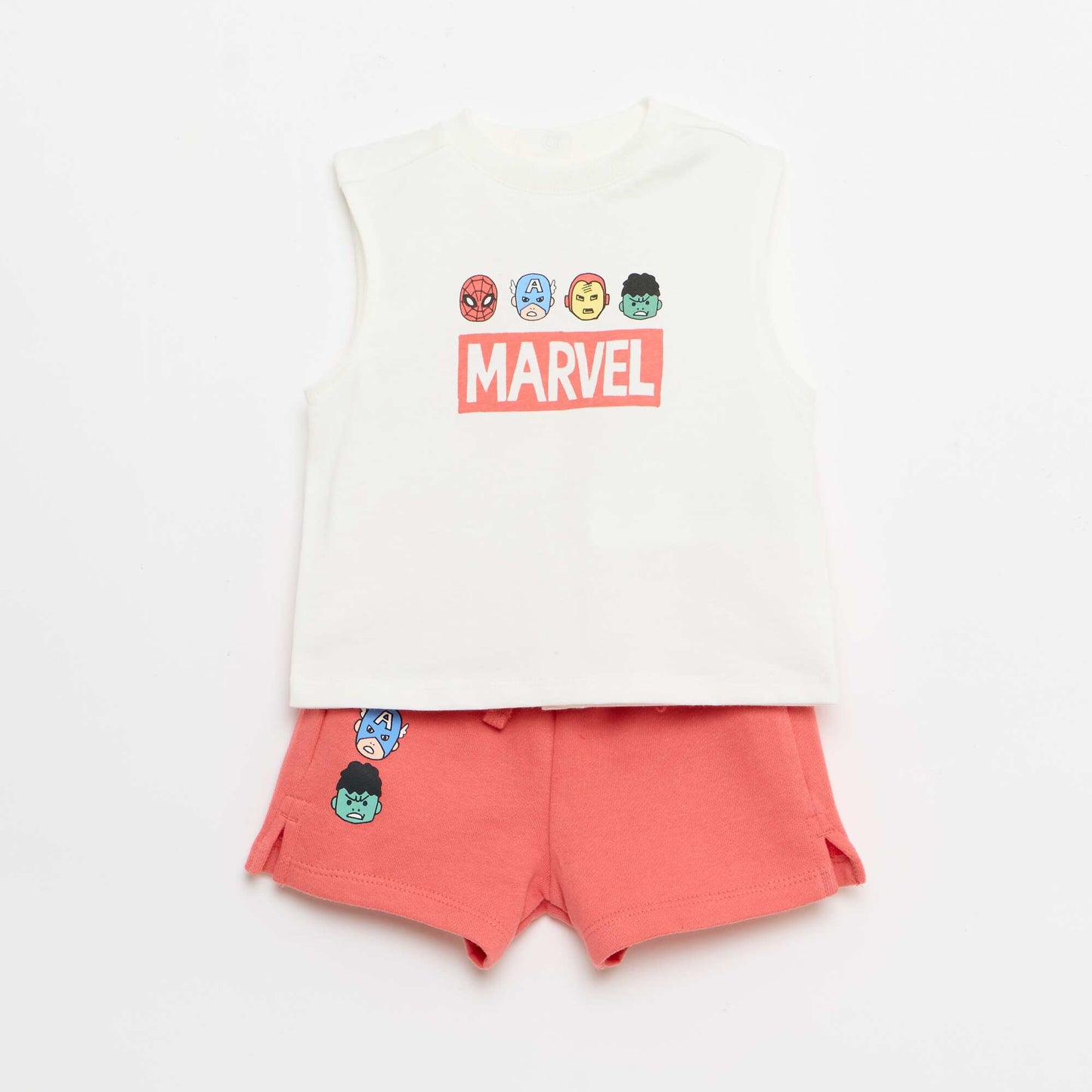 Marvel 2-piece Tank Top + Shorts Set WHITE