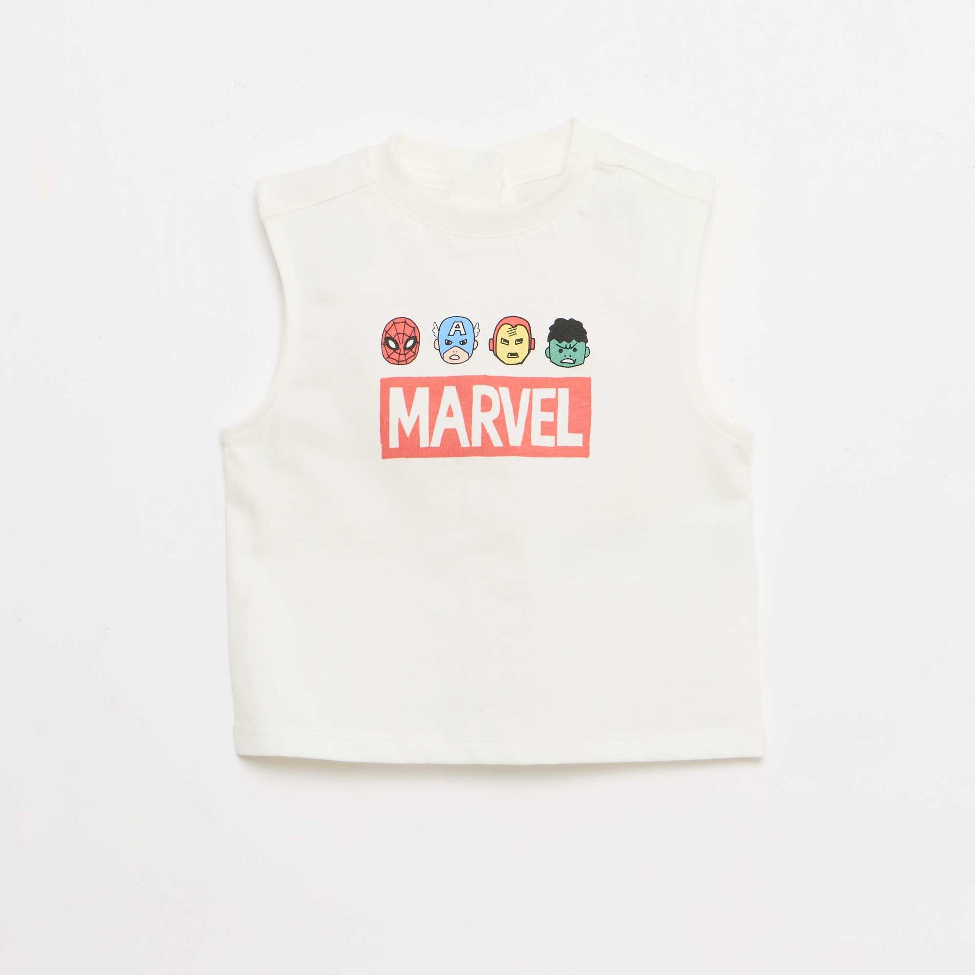 Marvel 2-piece Tank Top + Shorts Set WHITE