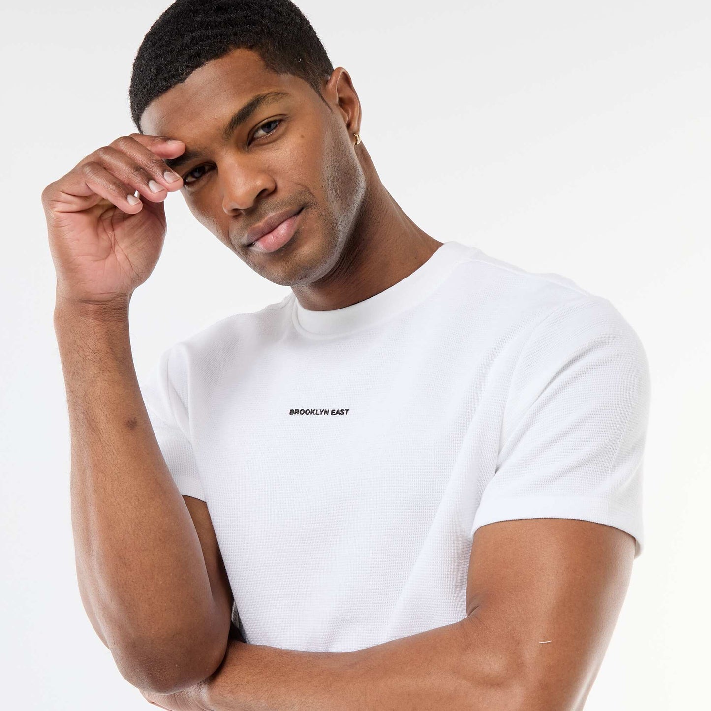 Short-Sleeved Cotton Piqué T-Shirt WHITE