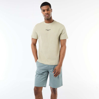 Short-Sleeved Cotton Piqué T-Shirt BEIGE