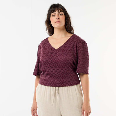 Lace Knit T-Shirt PINK