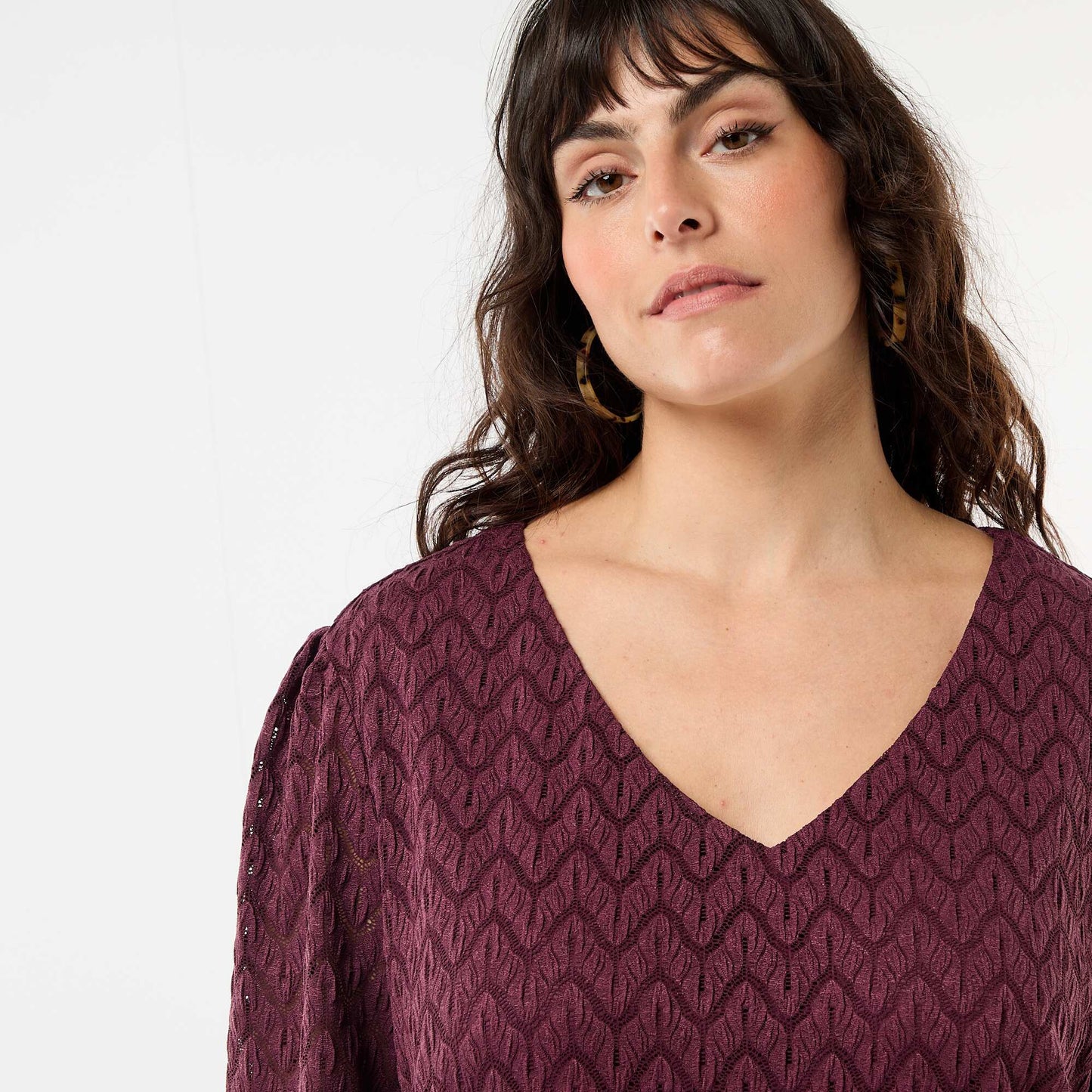 Lace Knit T-Shirt PINK