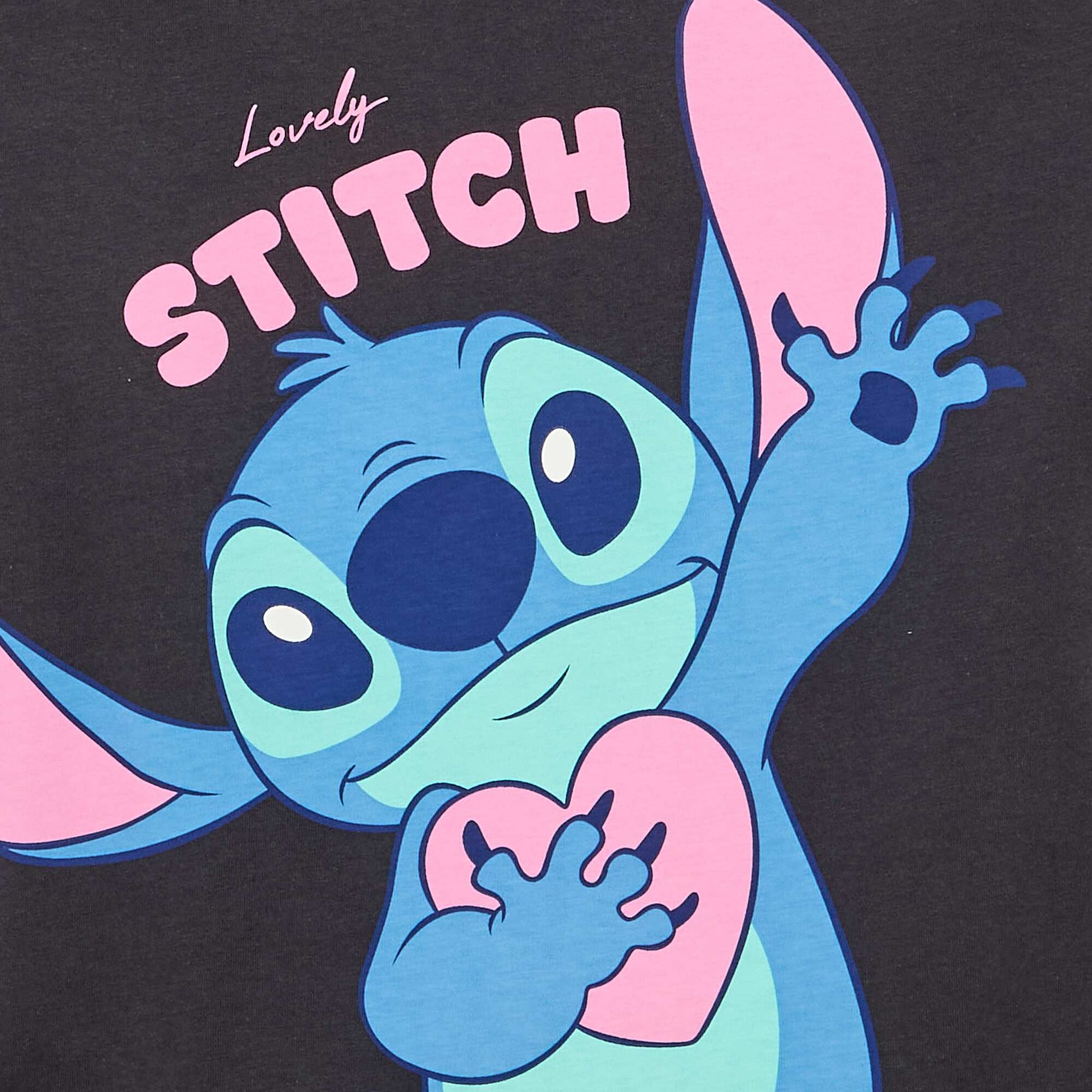Short-Sleeved \'Disney\' T-shirt BLACK