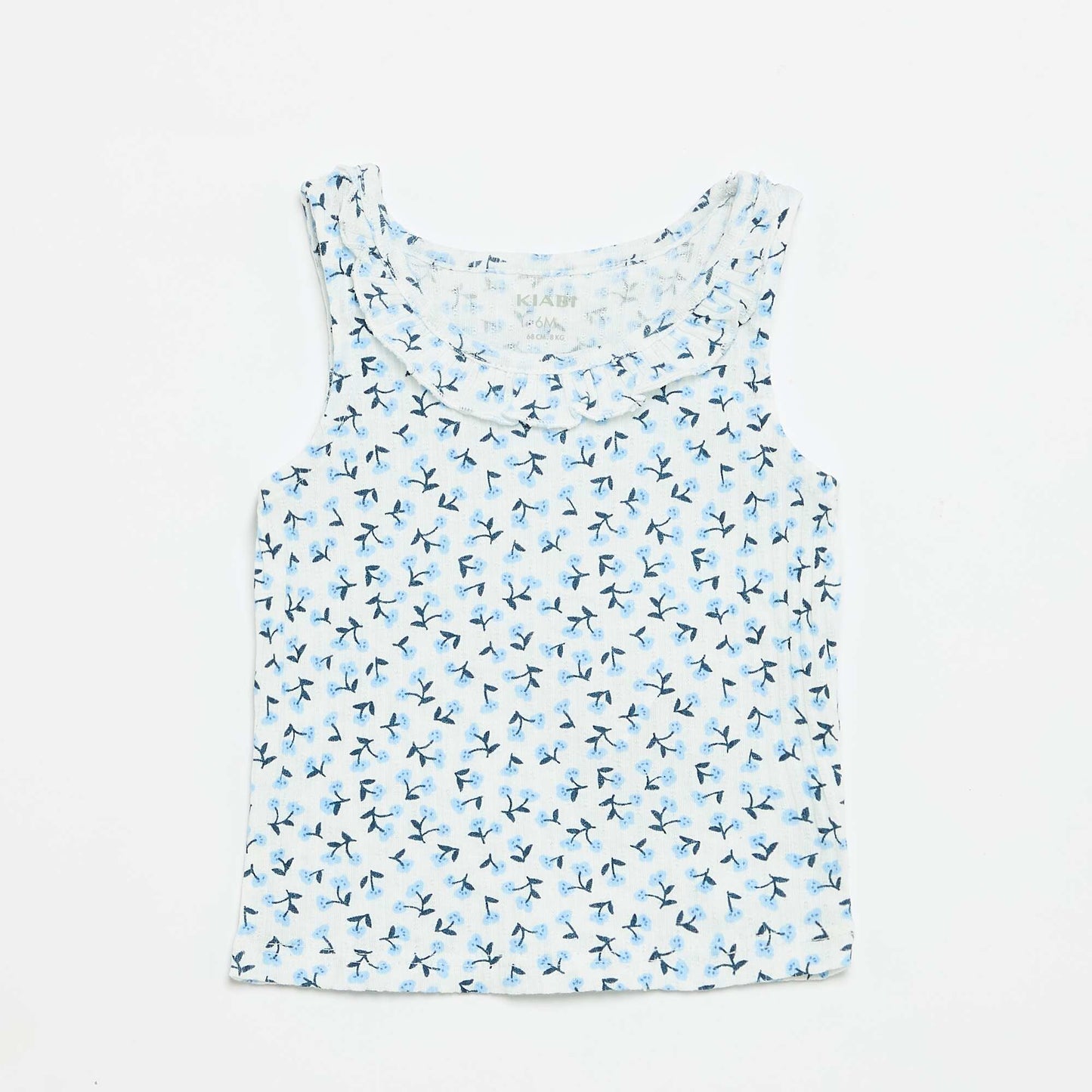 Pointelle Knit Shorts and Tank Top Set BLUE