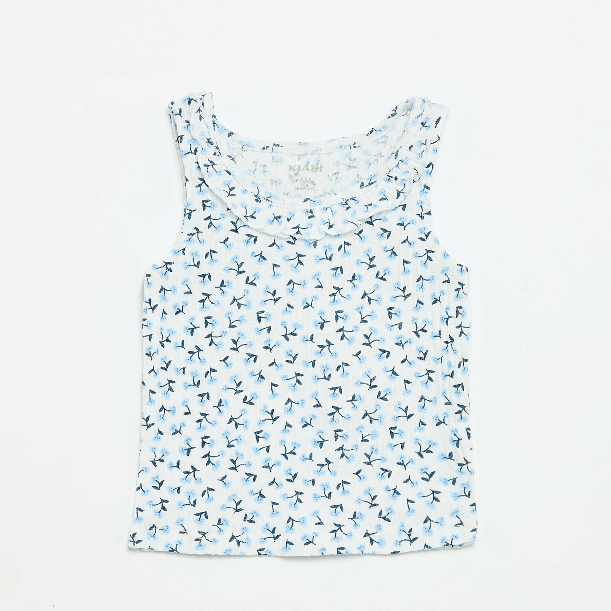 Pointelle Knit Shorts and Tank Top Set BLUE