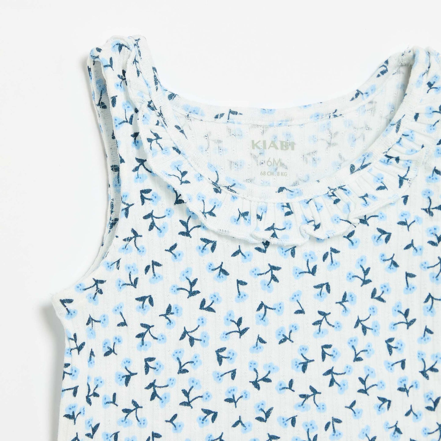 Pointelle Knit Shorts and Tank Top Set BLUE
