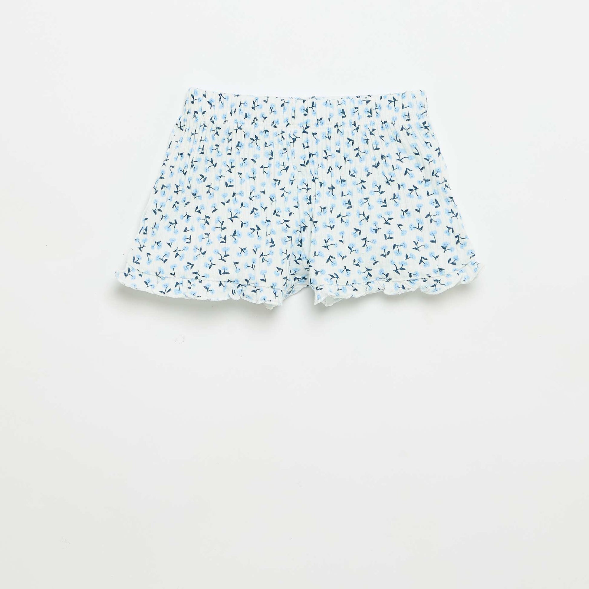 Pointelle Knit Shorts and Tank Top Set BLUE