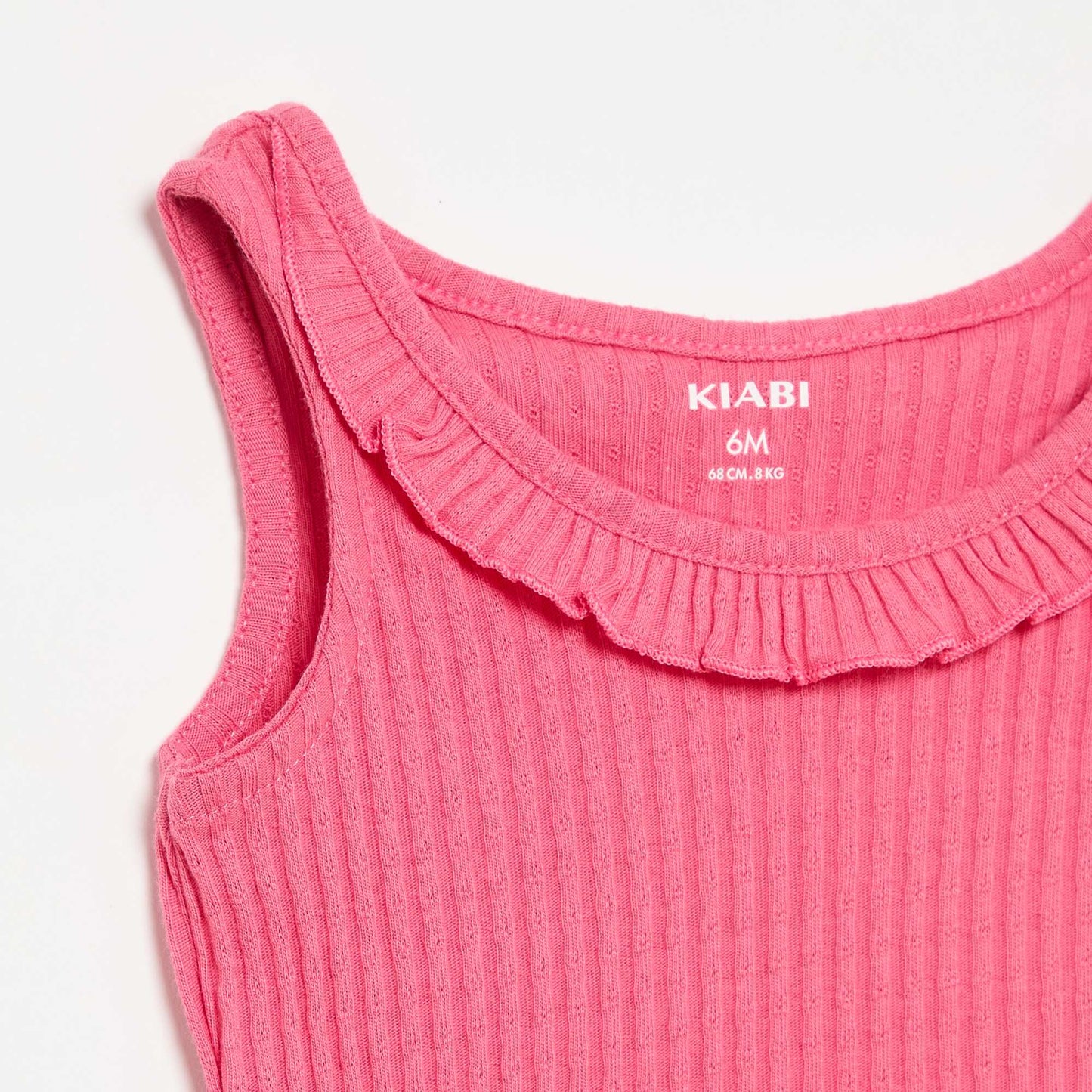 Pointelle knit shorts and tank top set PINK