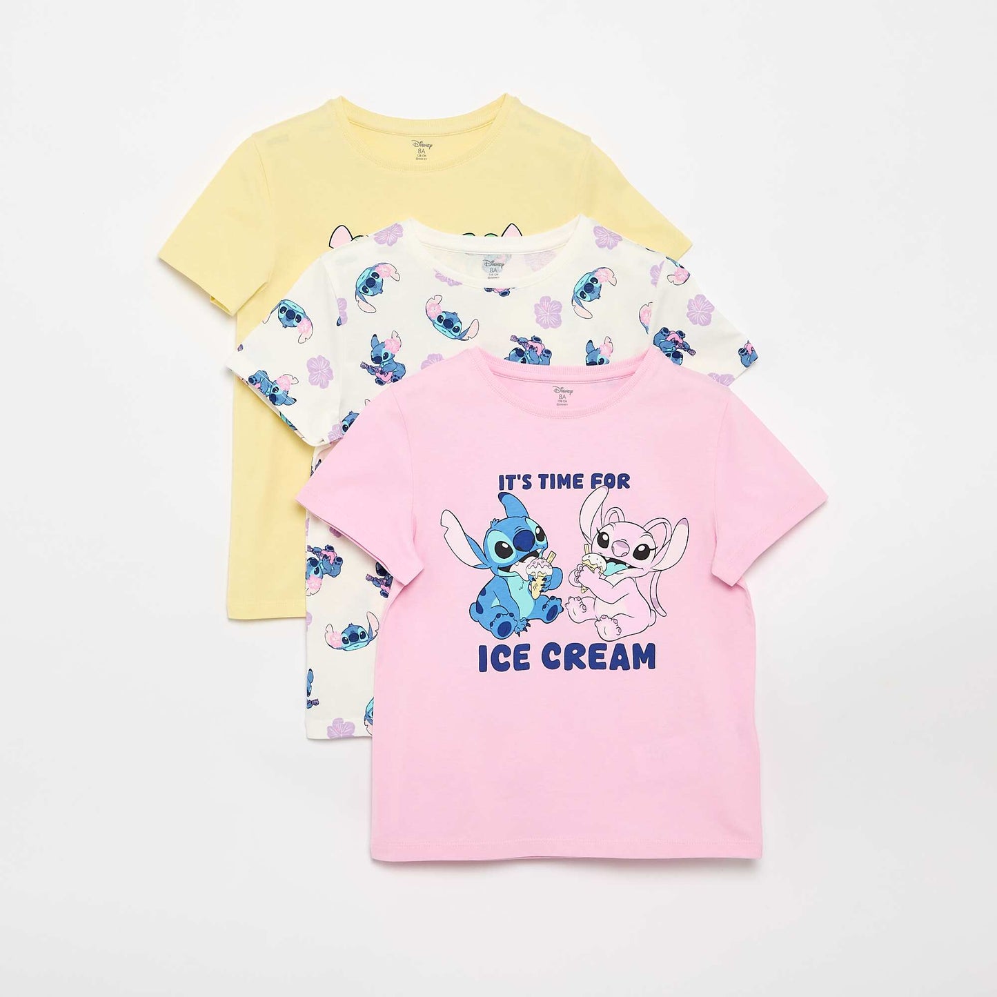 Pack of 3 'Disney' Short-Sleeved T-shirts PINK