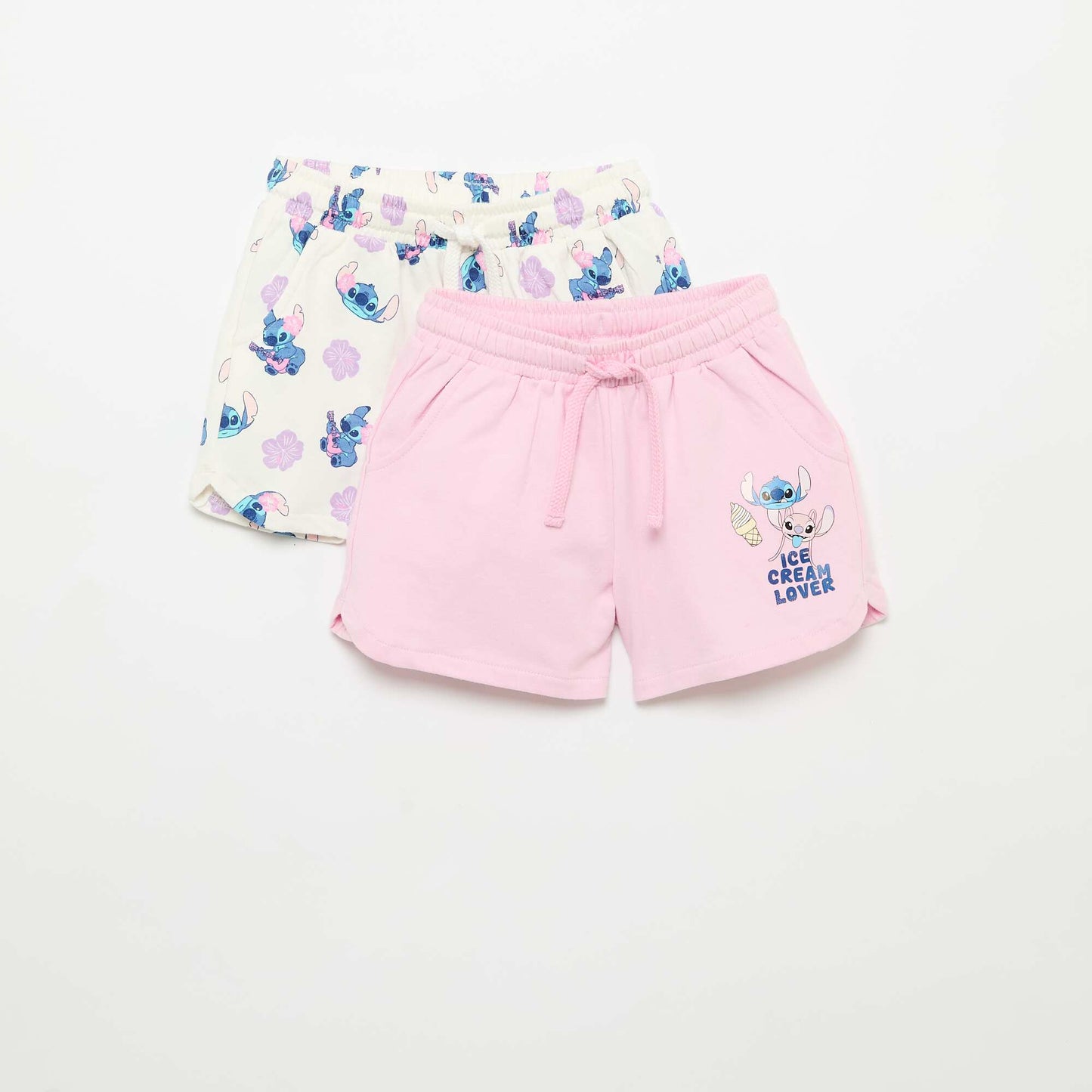 Pack of 2 \'Disney\' Unbrushed Fleece Shorts PINK