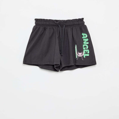 Disney Cotton Jersey Shorts BLACK
