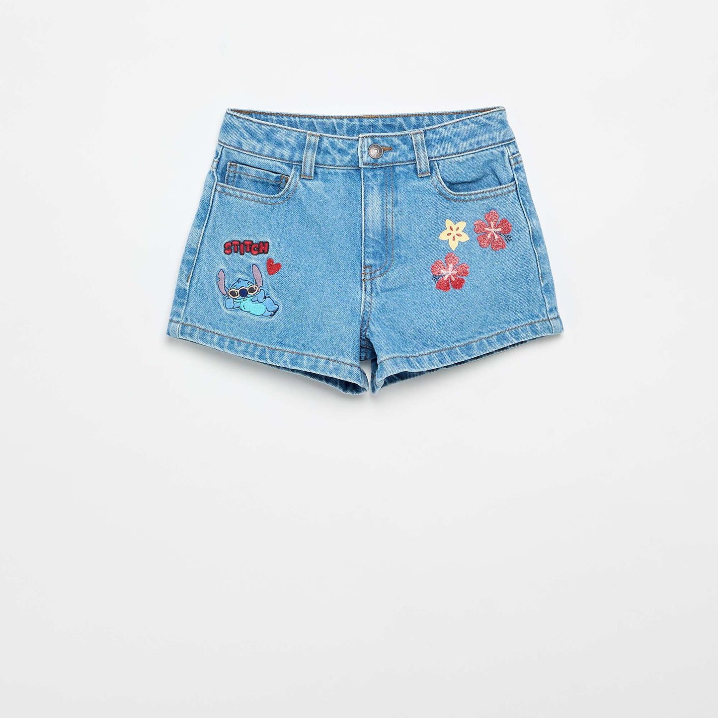 \'Stitch\' \'Disney\' Denim Shorts BLUE