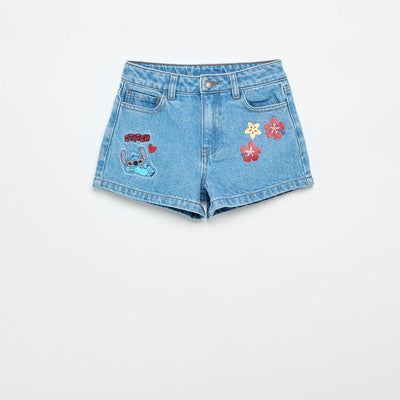\'Stitch\' \'Disney\' Denim Shorts BLUE