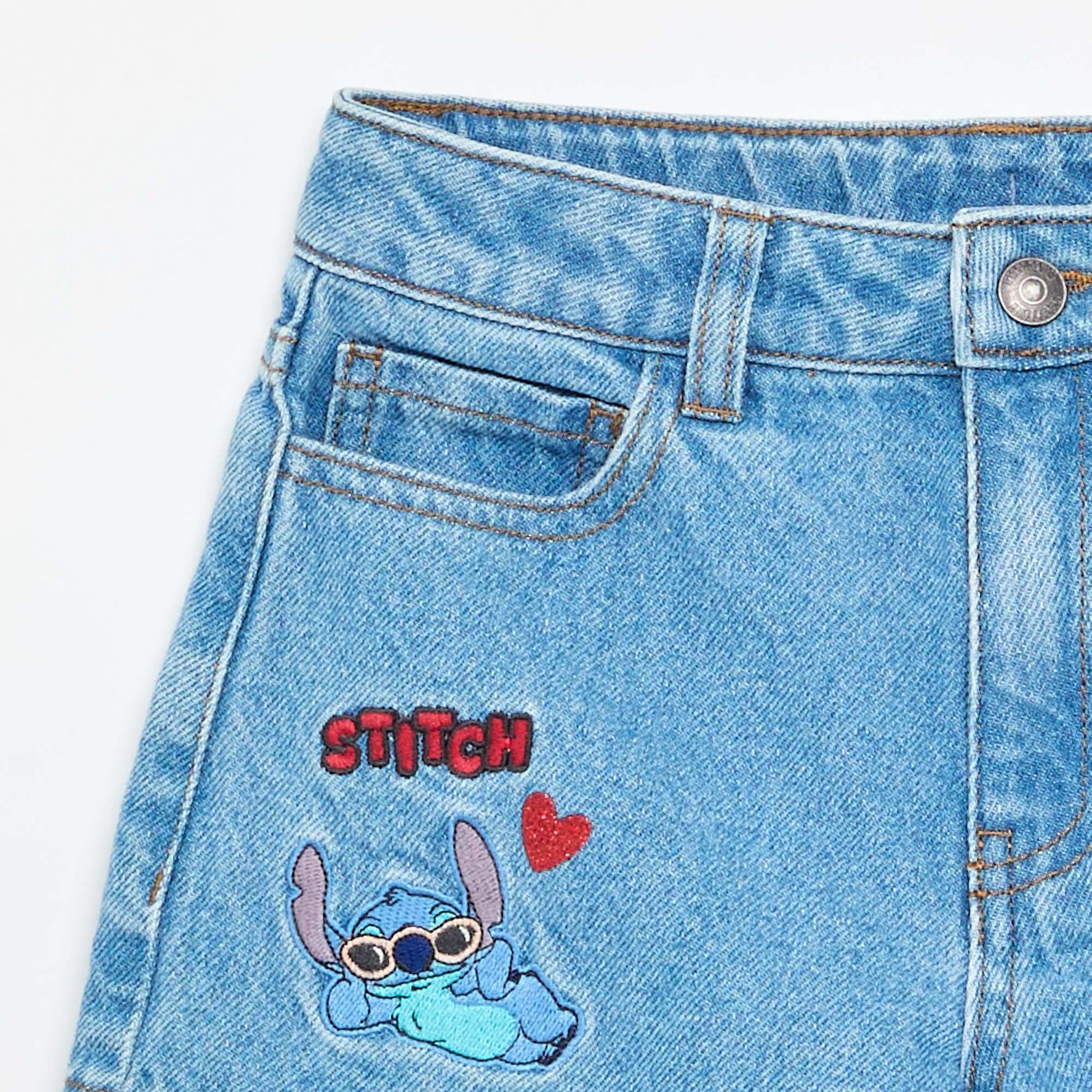 \'Stitch\' \'Disney\' Denim Shorts BLUE