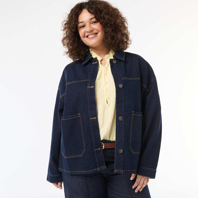 Long Denim Jacket BLUE