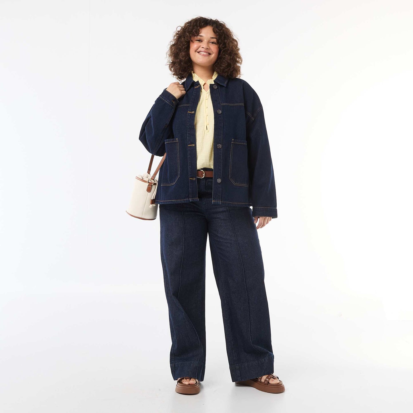 Long Denim Jacket BLUE