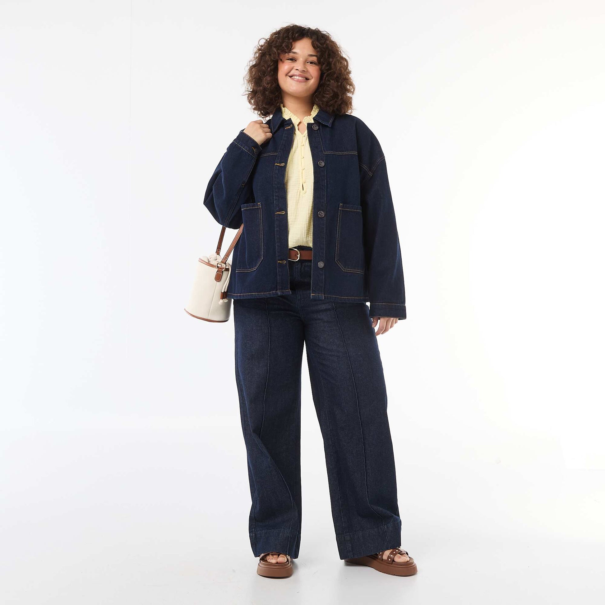 Long Denim Jacket BLUE