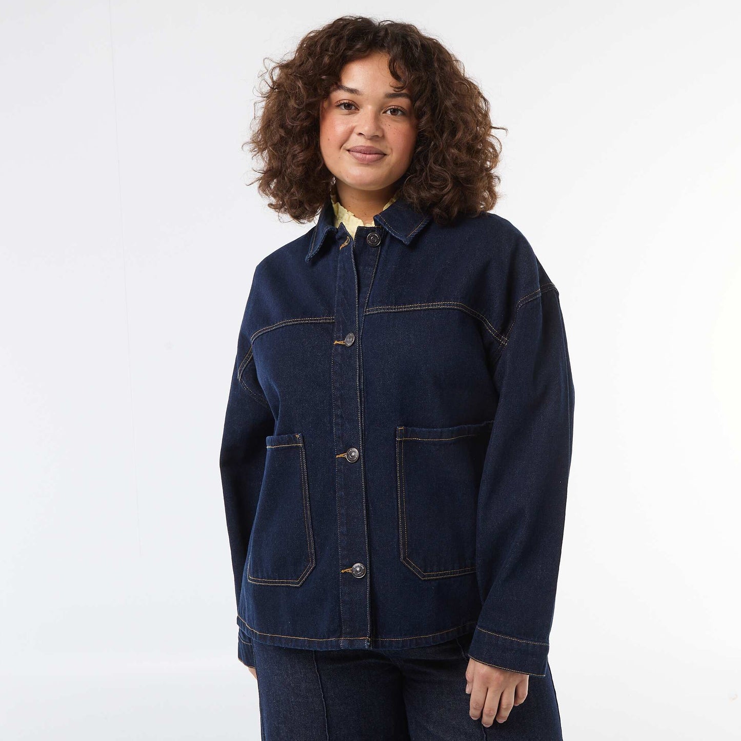 Long Denim Jacket BLUE