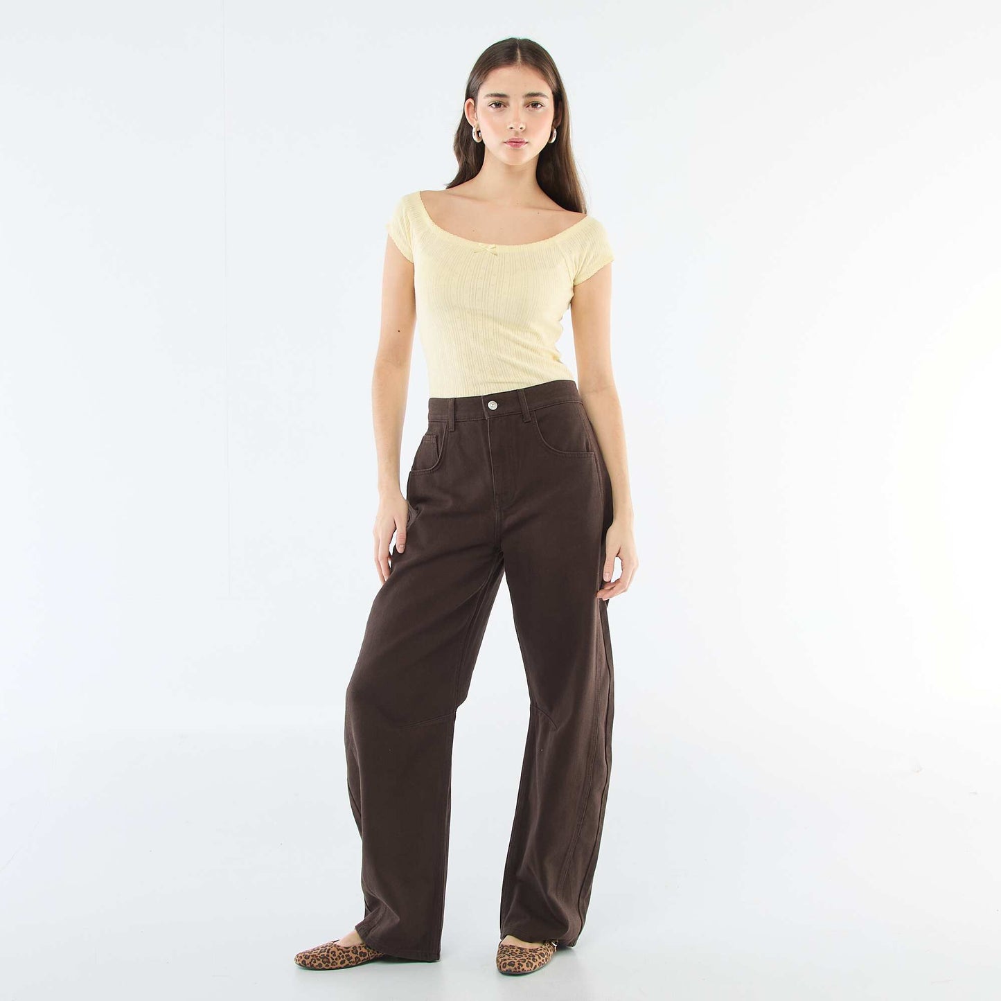 Pointelle Knit T-shirt YELLOW