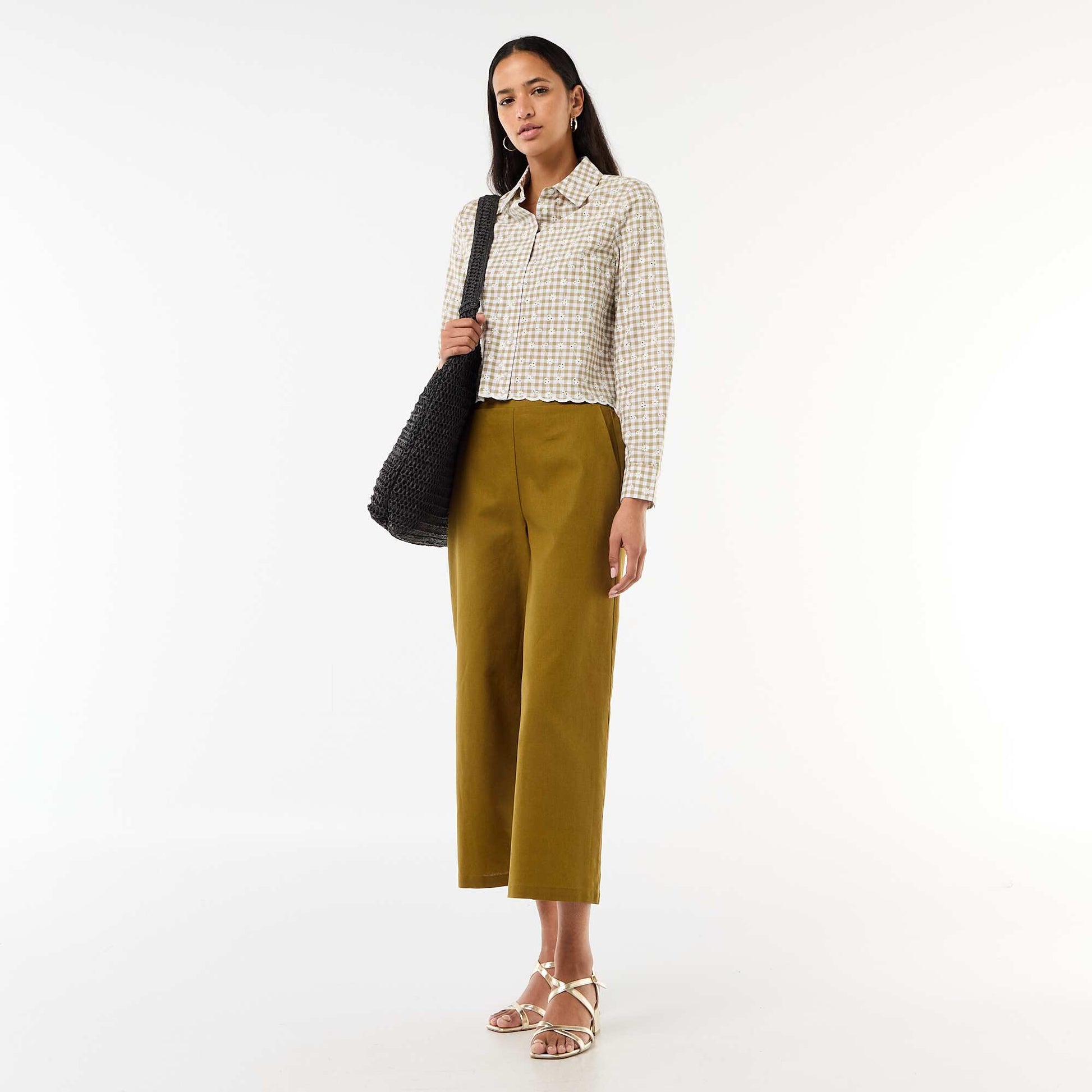 All-Over Embroidered Shirt GREEN
