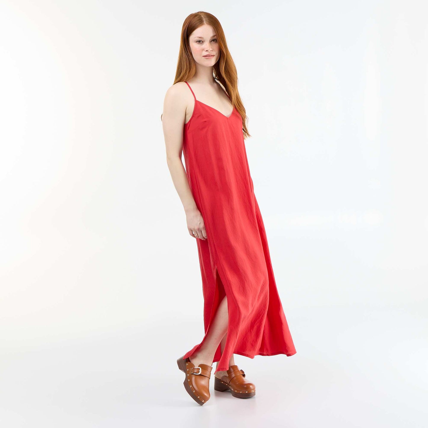 Fluid long dress RED