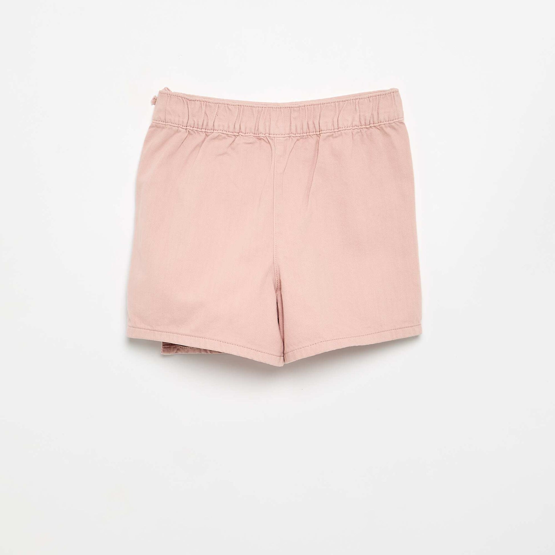 Denim Mini Skort with Tie Details PURPLE