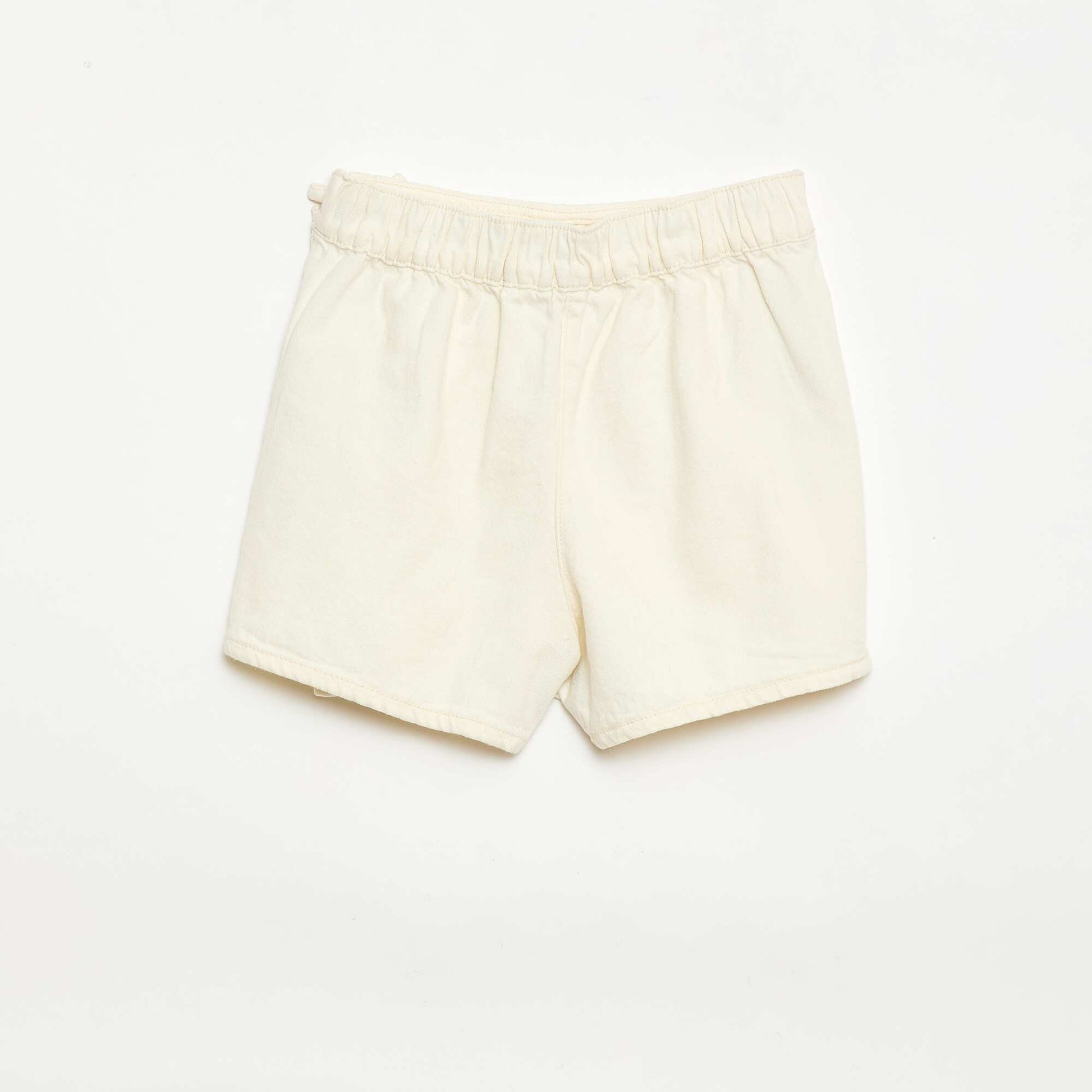 Skort with all-over embroidered patterns BEIGE