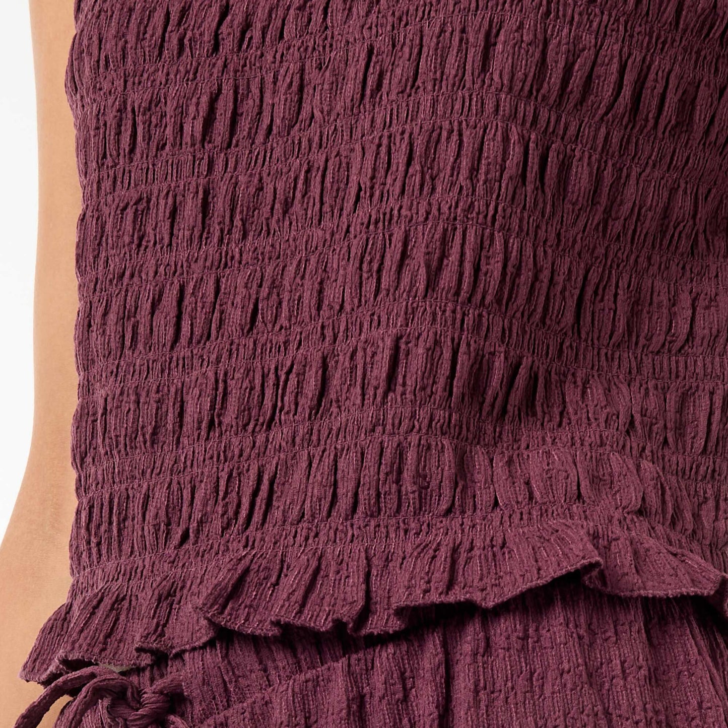 Sleeveless Smocked Top PURPLE