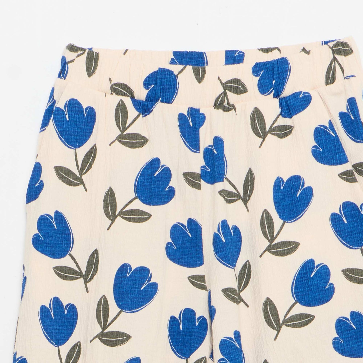Wide Crêpe Knit Trousers BEIGE