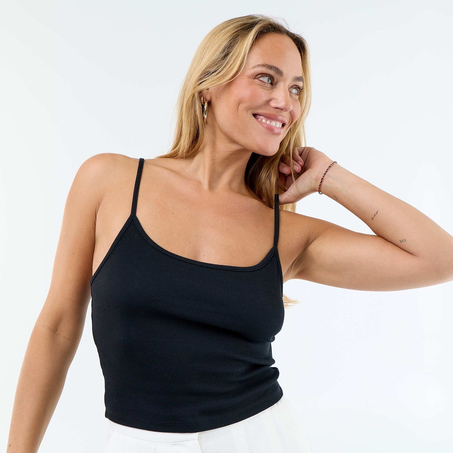 Adjustable Spaghetti Strap Camisole BLACK