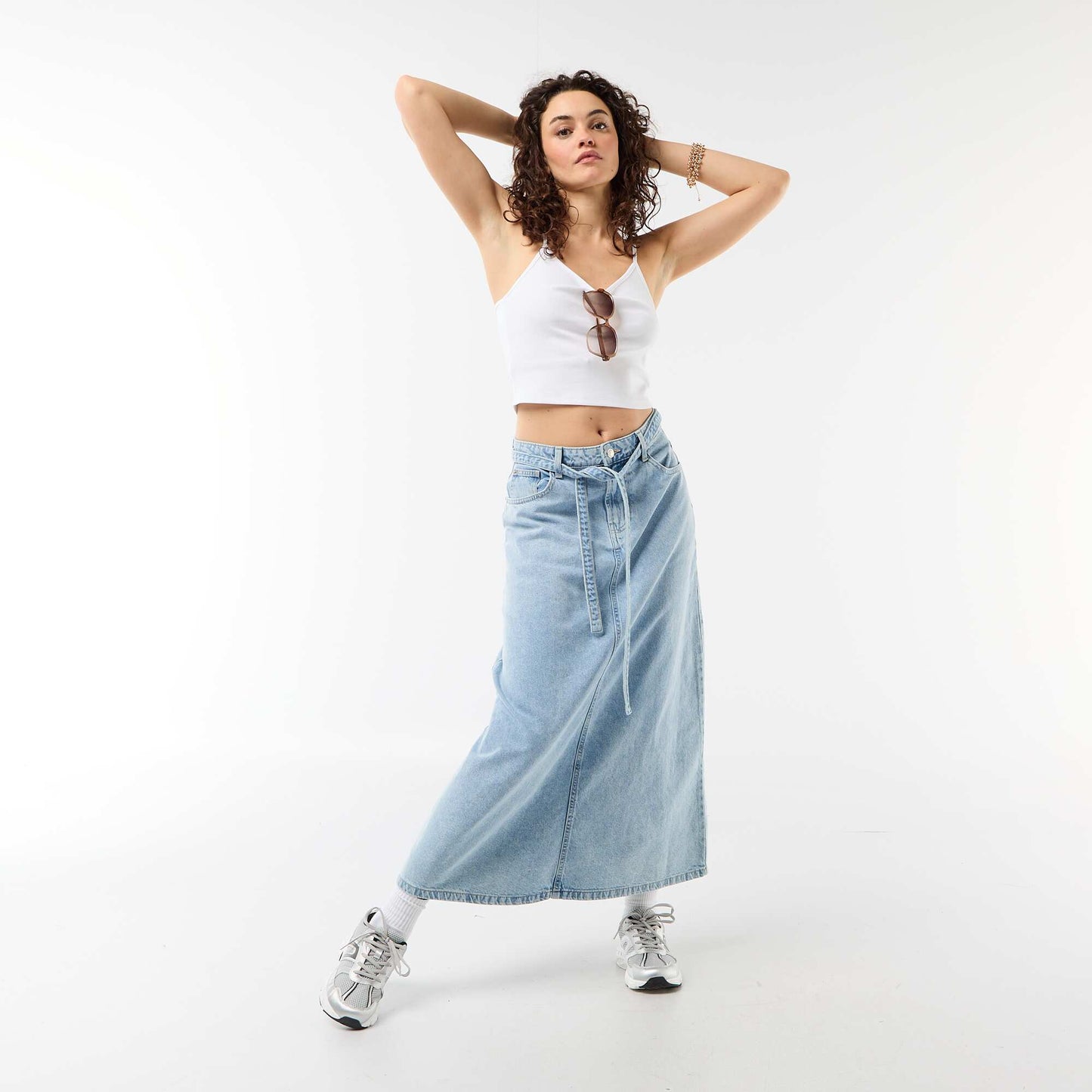 Adjustable Spaghetti Strap Camisole WHITE