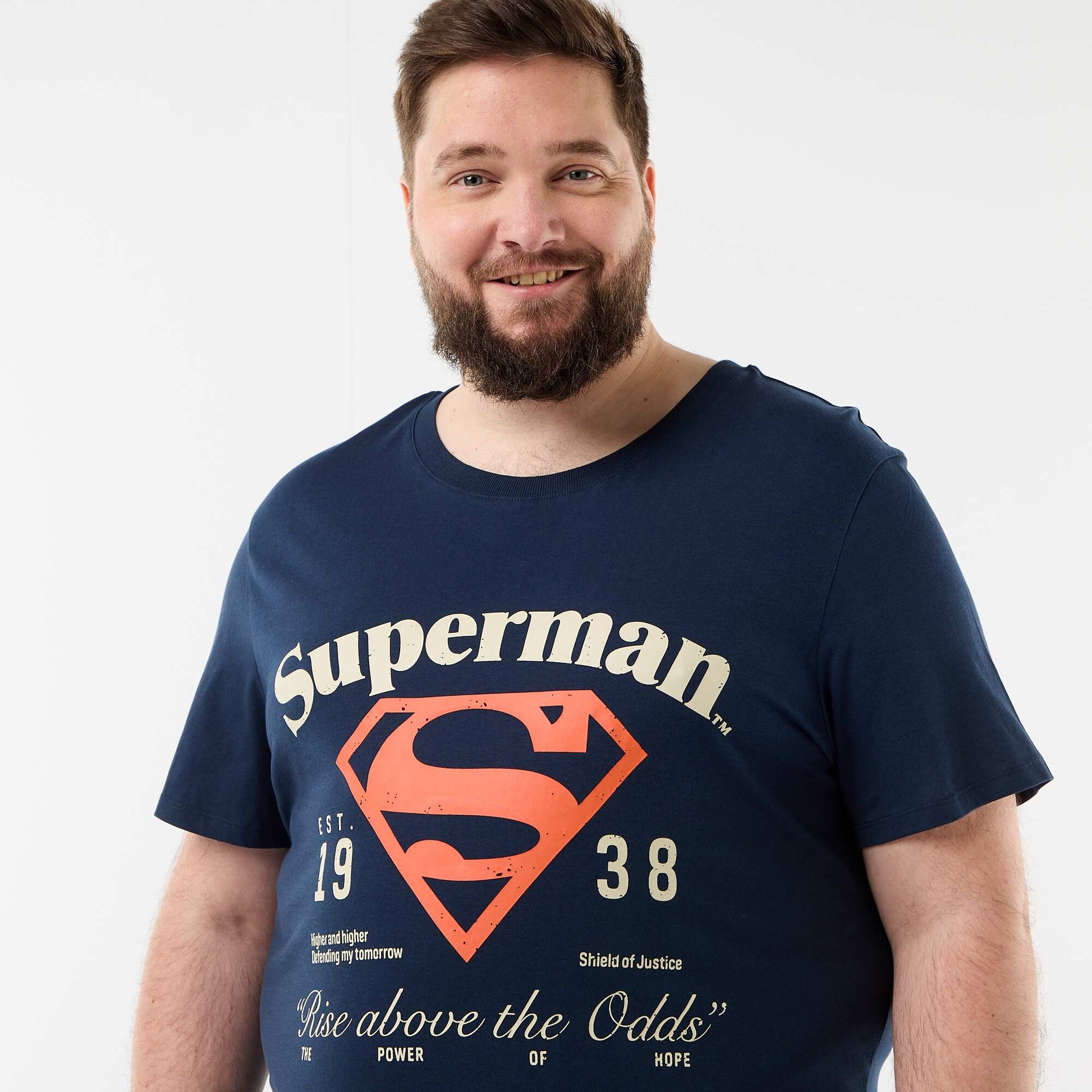 Men's \'Superman\' 2-piece pajama set - shorts and t-shirt BLUE