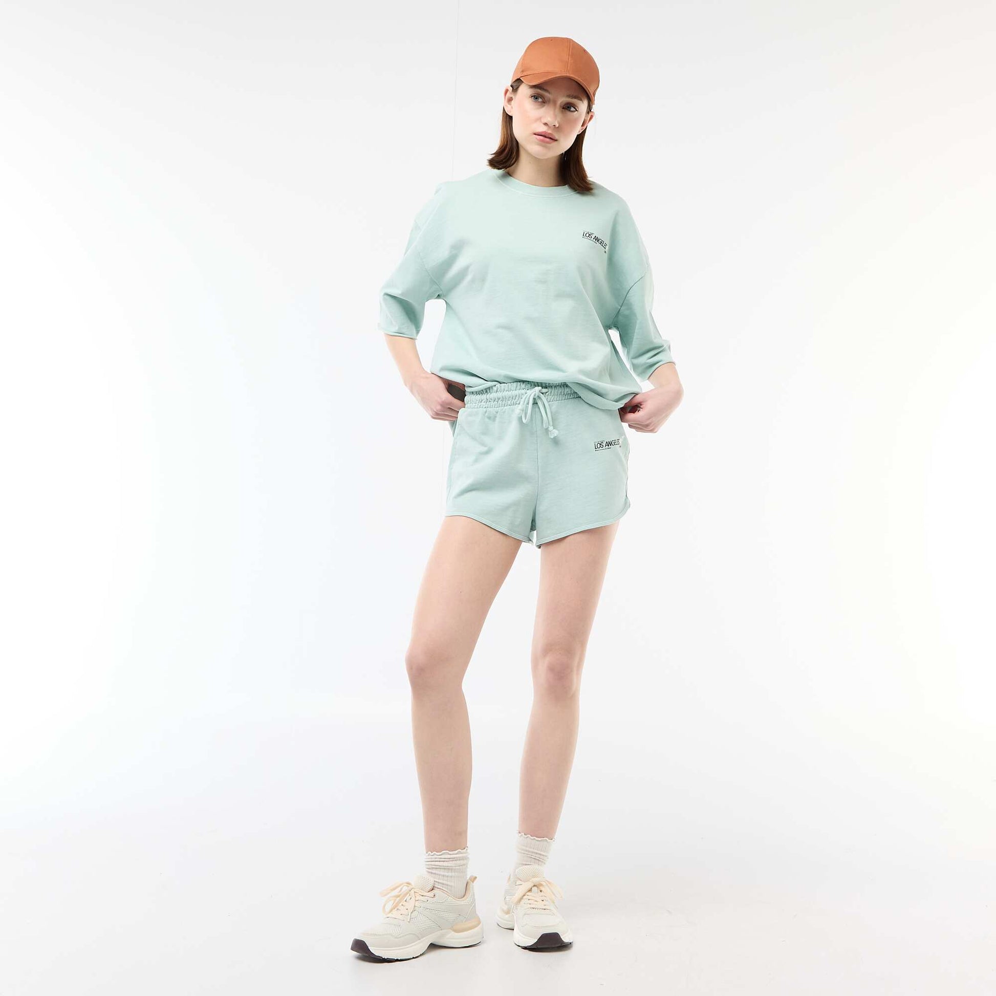 Oversized T-shirt with Slogan BLUE