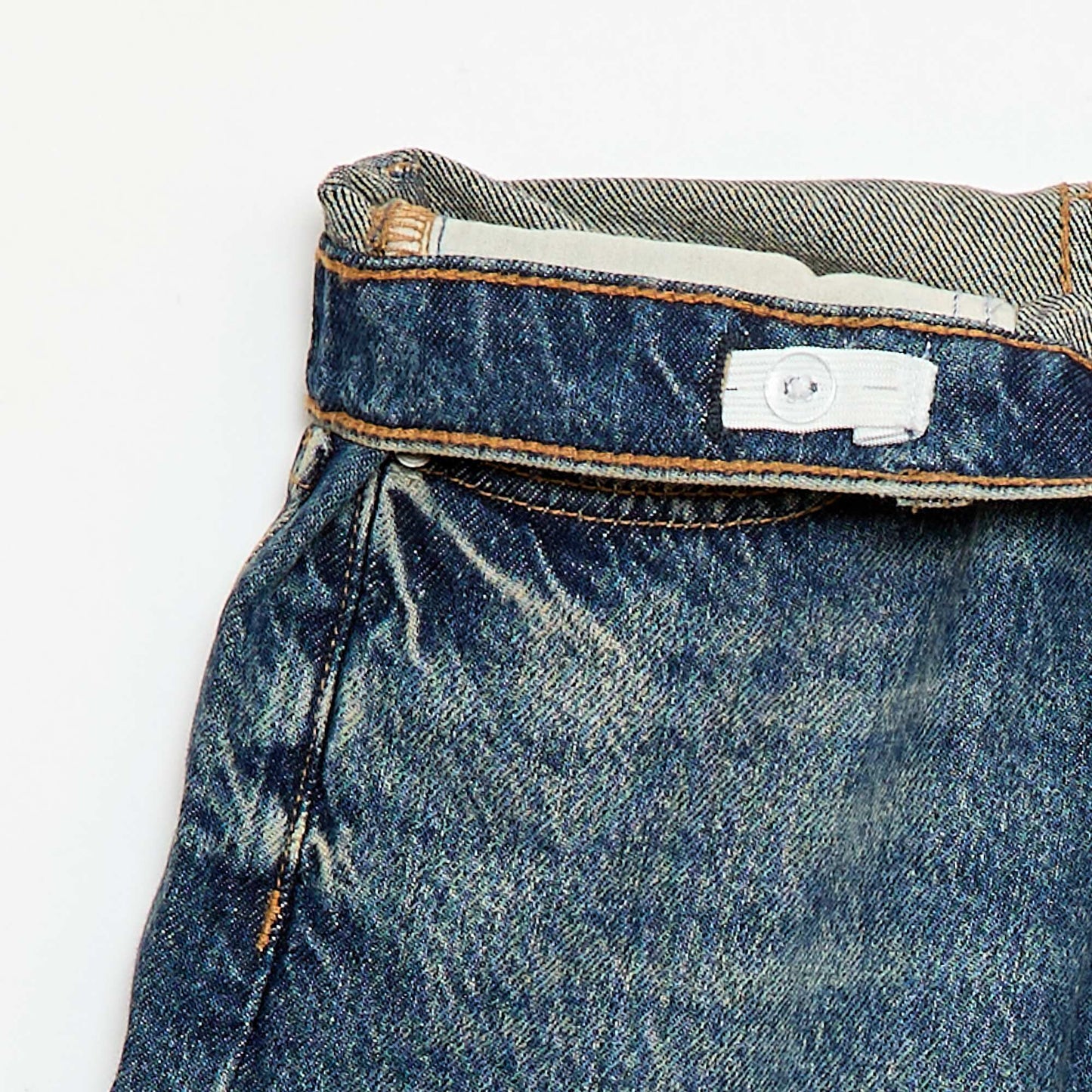 Baggy Denim Bermuda Shorts in Cotton BLUE