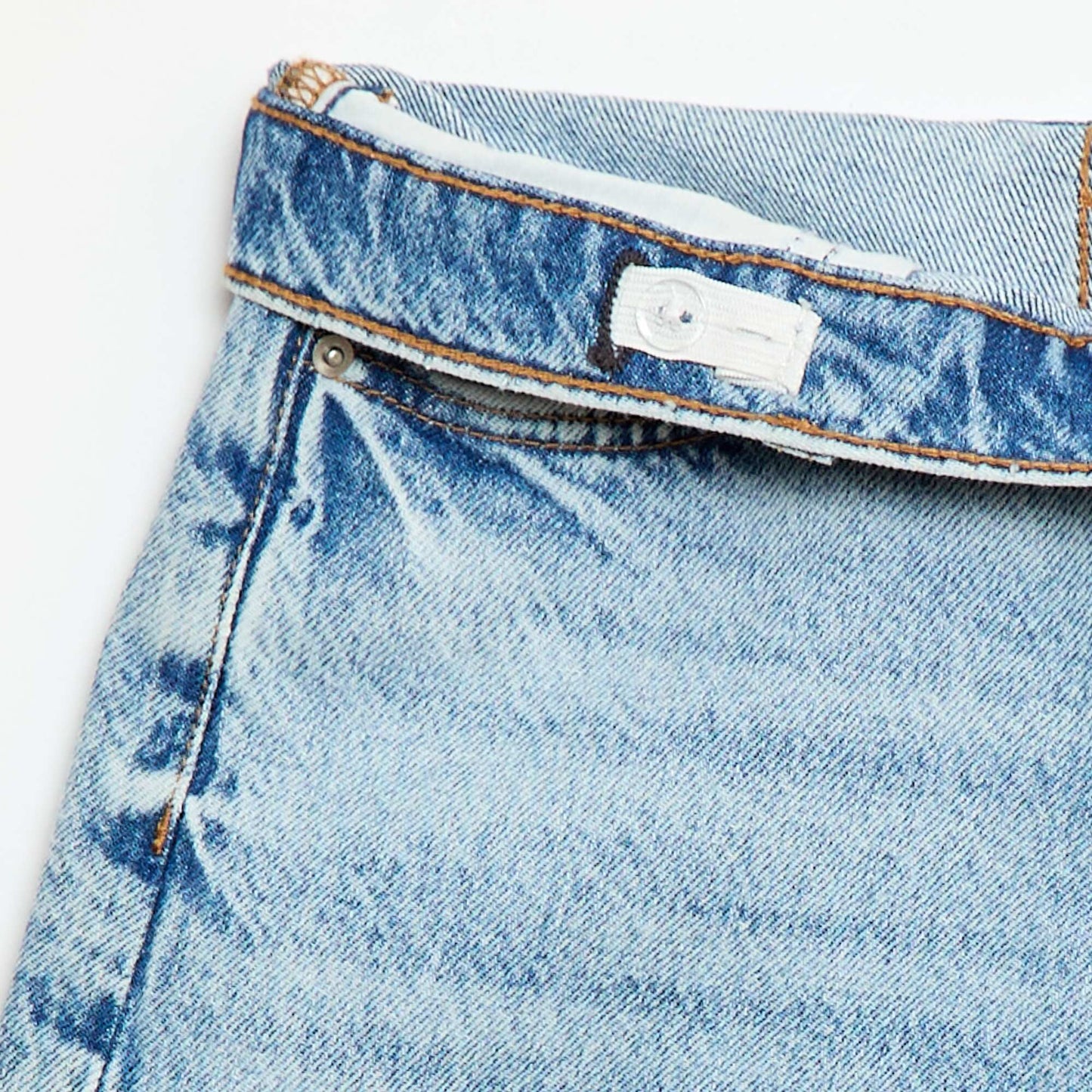 Baggy Denim Bermuda Shorts in Cotton BLUE