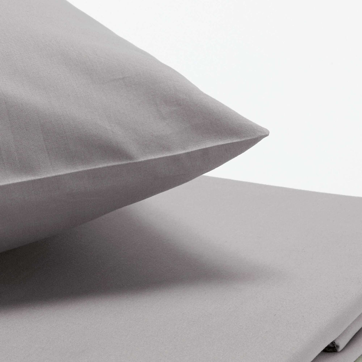 Cotton Duvet Cover Set 140 x 200 cm GREY