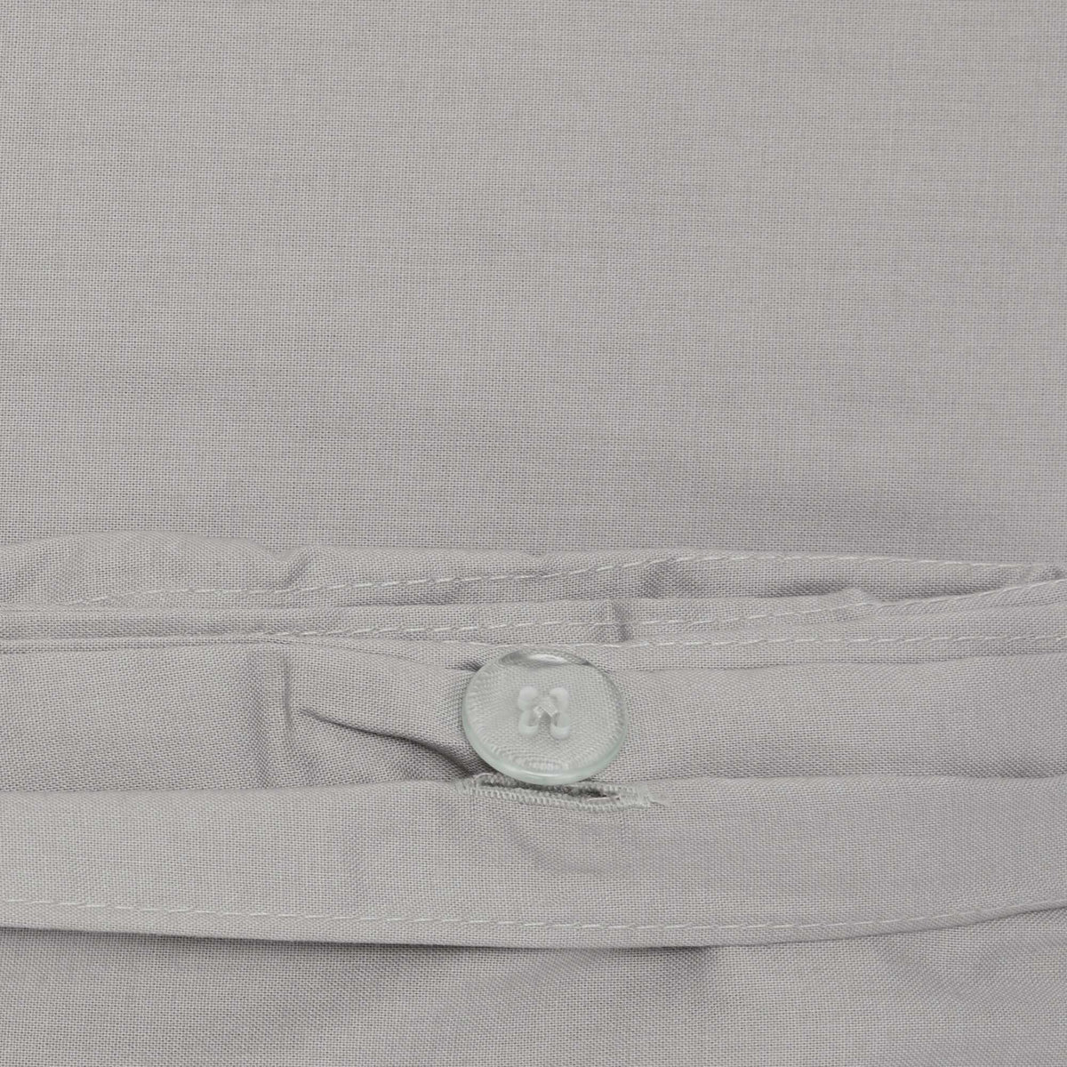 Cotton Duvet Cover Set 140 x 200 cm GREY
