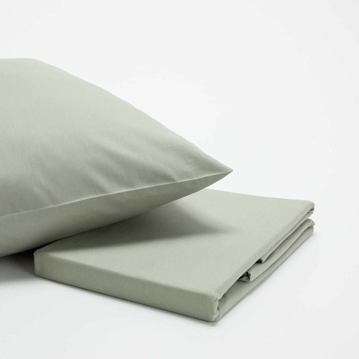 Cotton Duvet Cover Set 140 x 200 cm GREEN