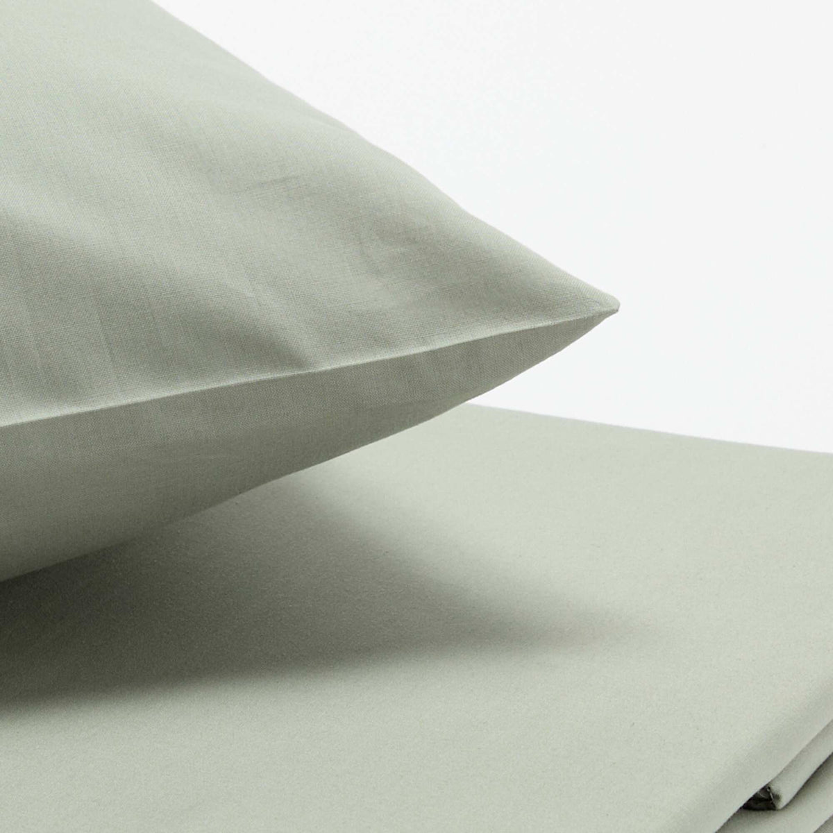 Cotton Duvet Cover Set 140 x 200 cm GREEN