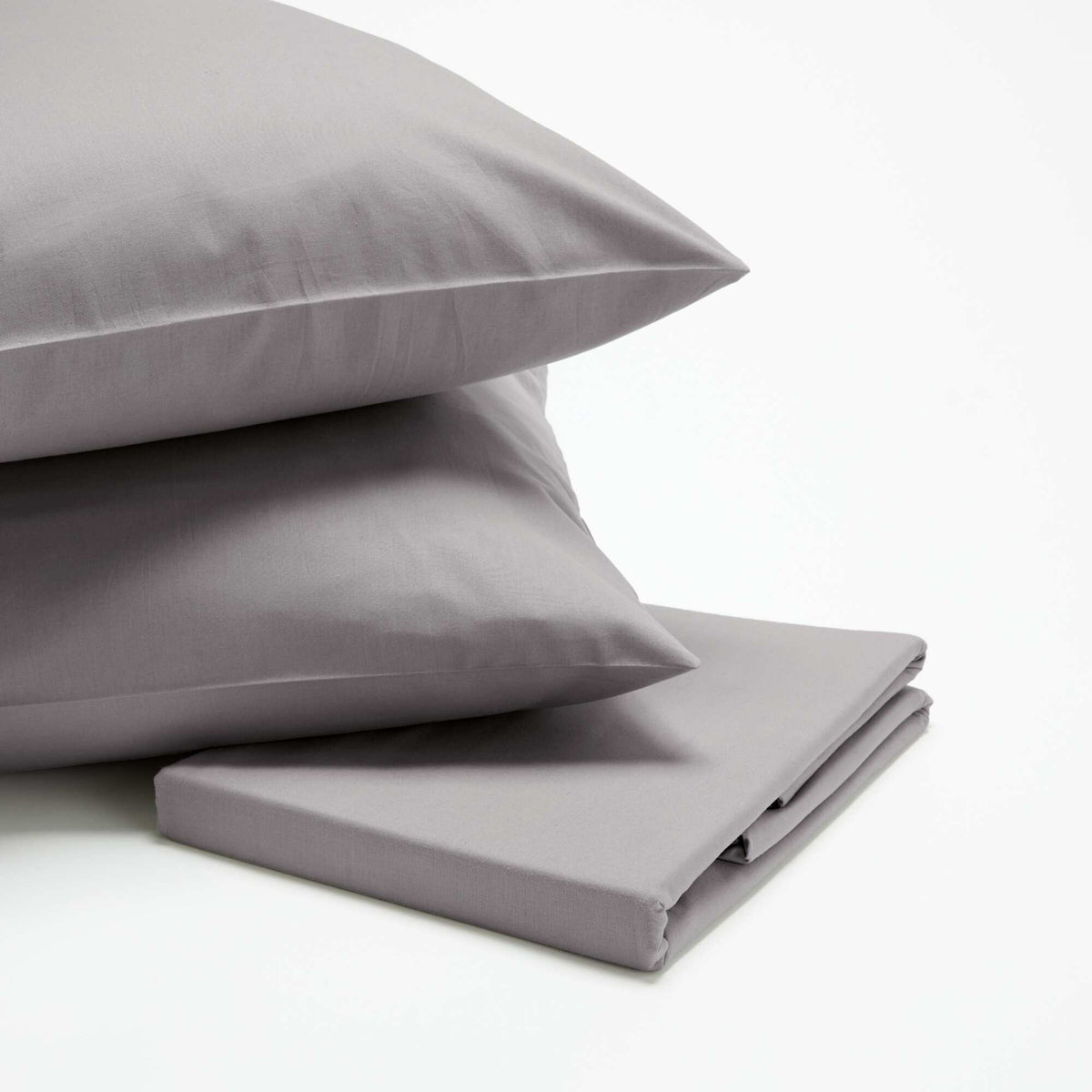 Cotton Duvet Cover Set 240 x 220 cm GREY