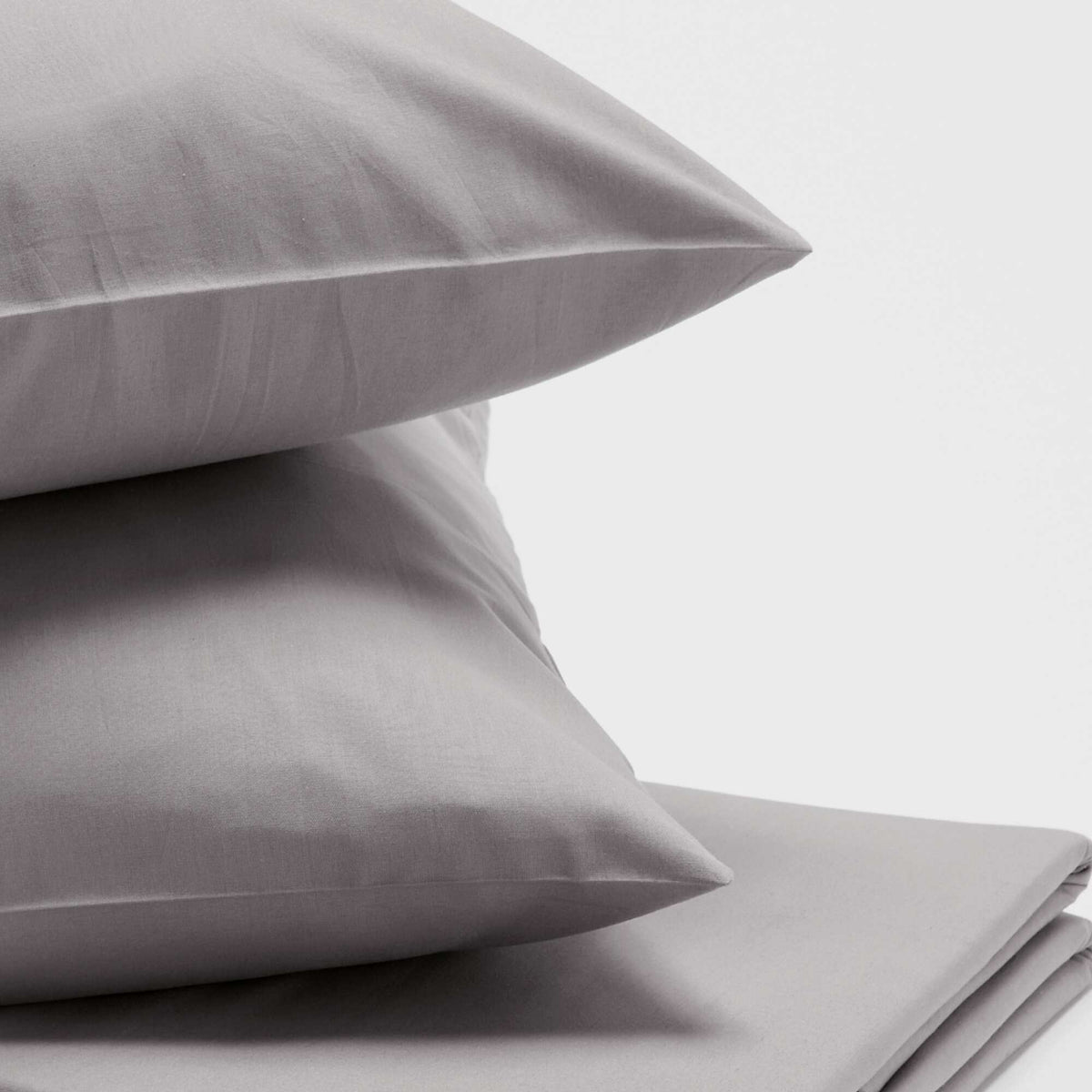 Cotton Duvet Cover Set 240 x 220 cm GREY