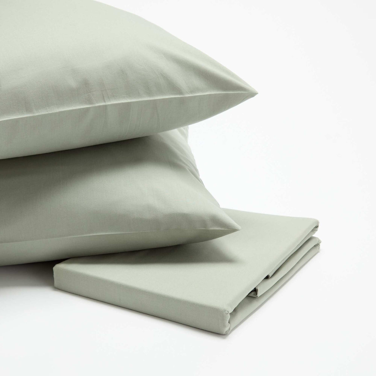 Cotton Duvet Cover Set 240 x 220 cm GREEN