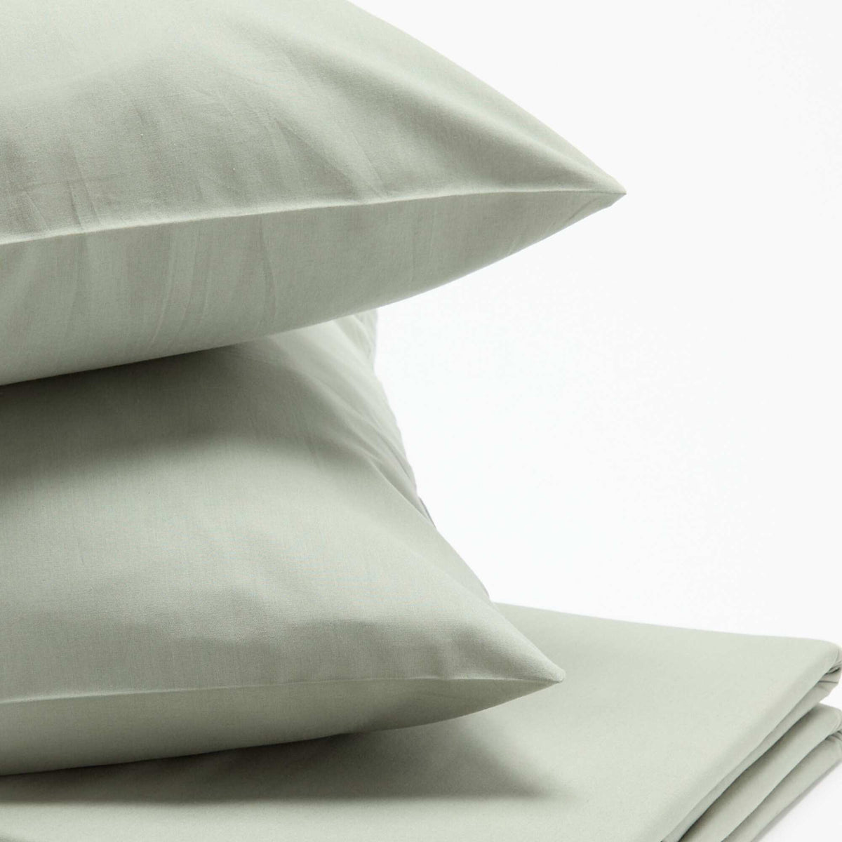 Cotton Duvet Cover Set 240 x 220 cm GREEN