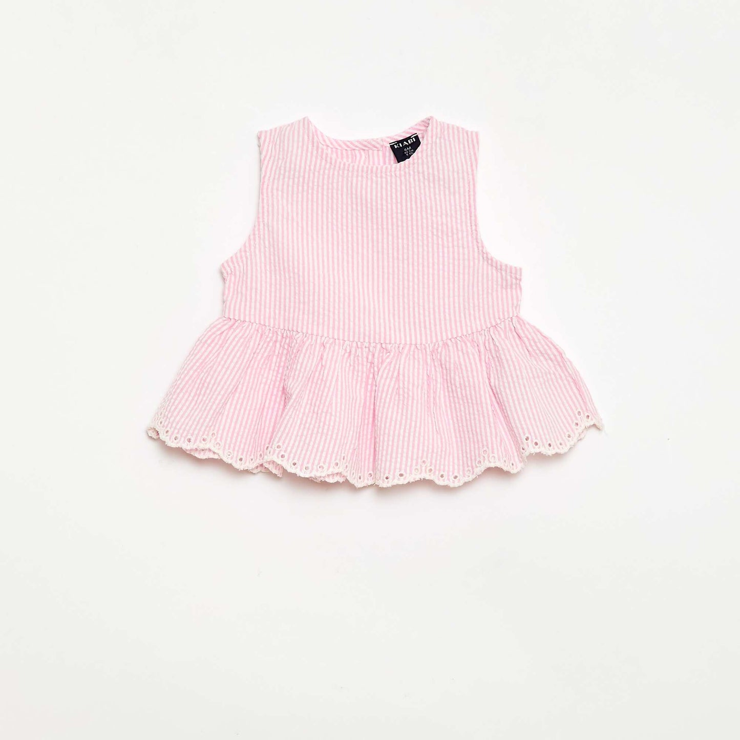 Gingham Blouse and Trousers Set - 2-piece PINK