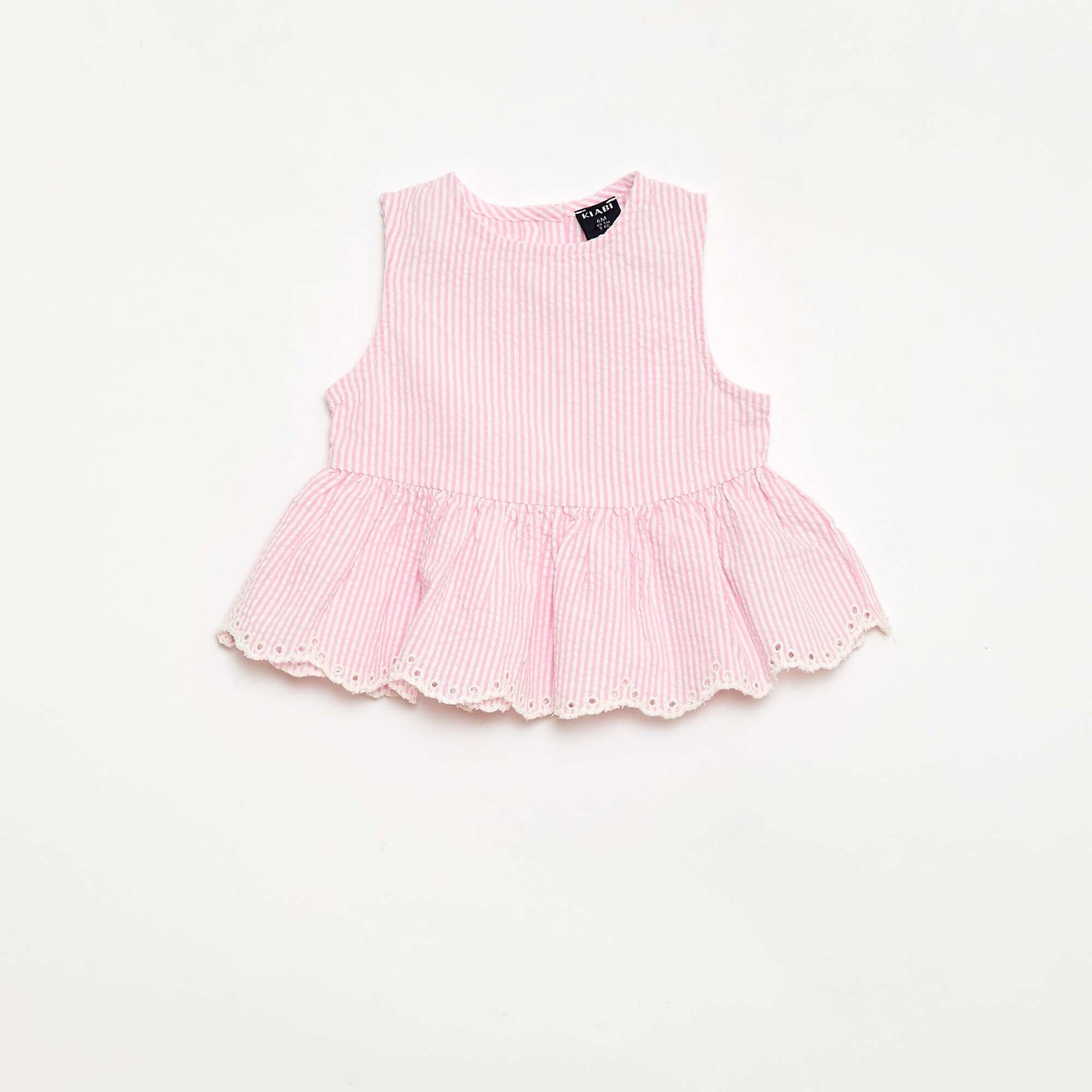 Gingham Blouse and Trousers Set - 2-piece PINK