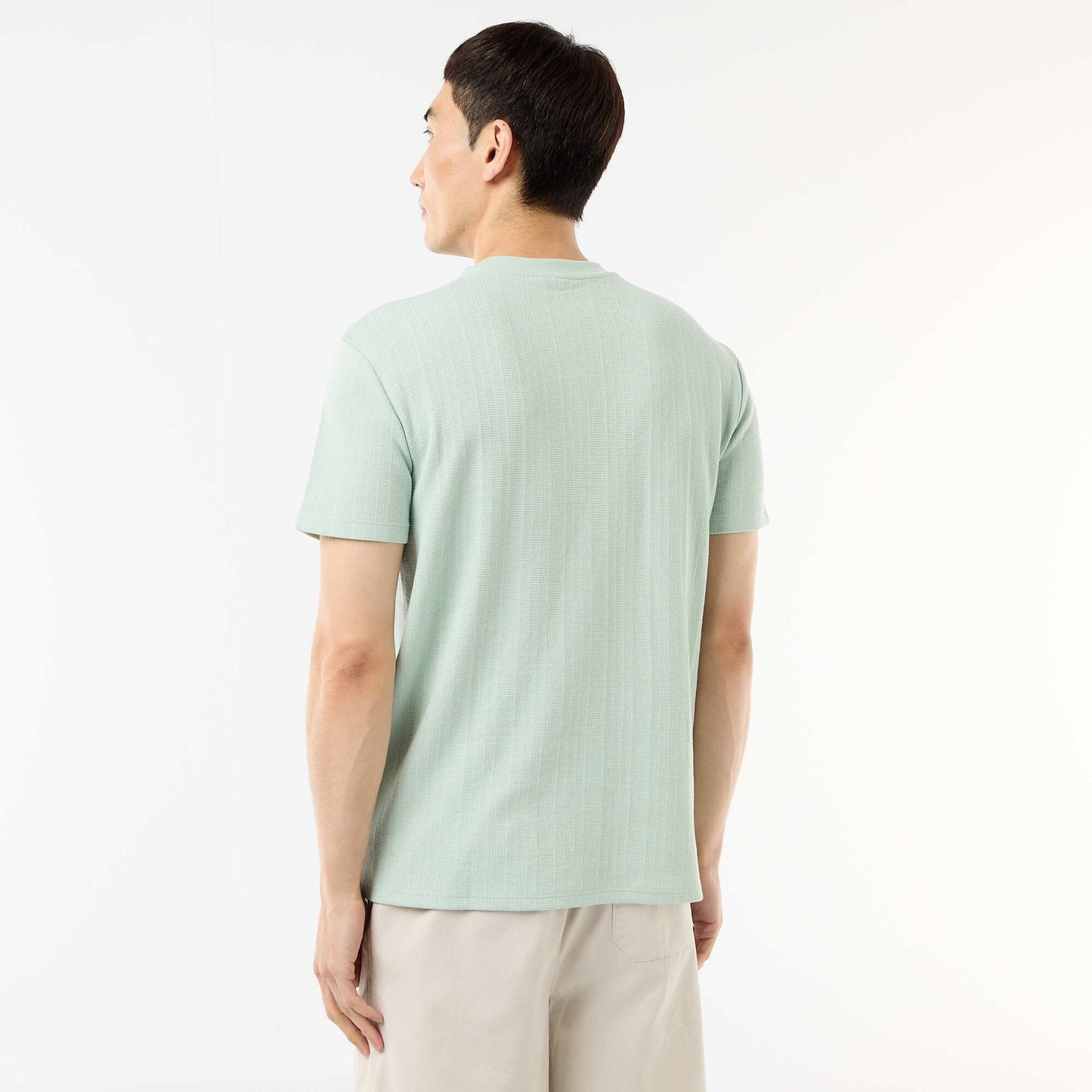 Textured Knit Short-Sleeve T-Shirt BLUE