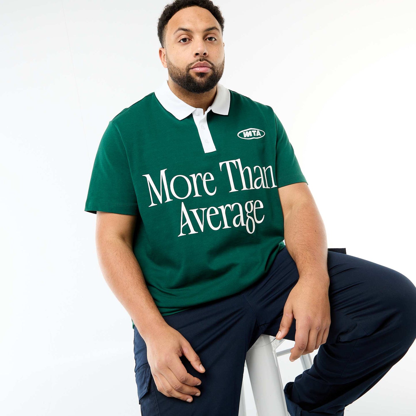 Rugby Style Short-Sleeve Polo Shirt GREEN